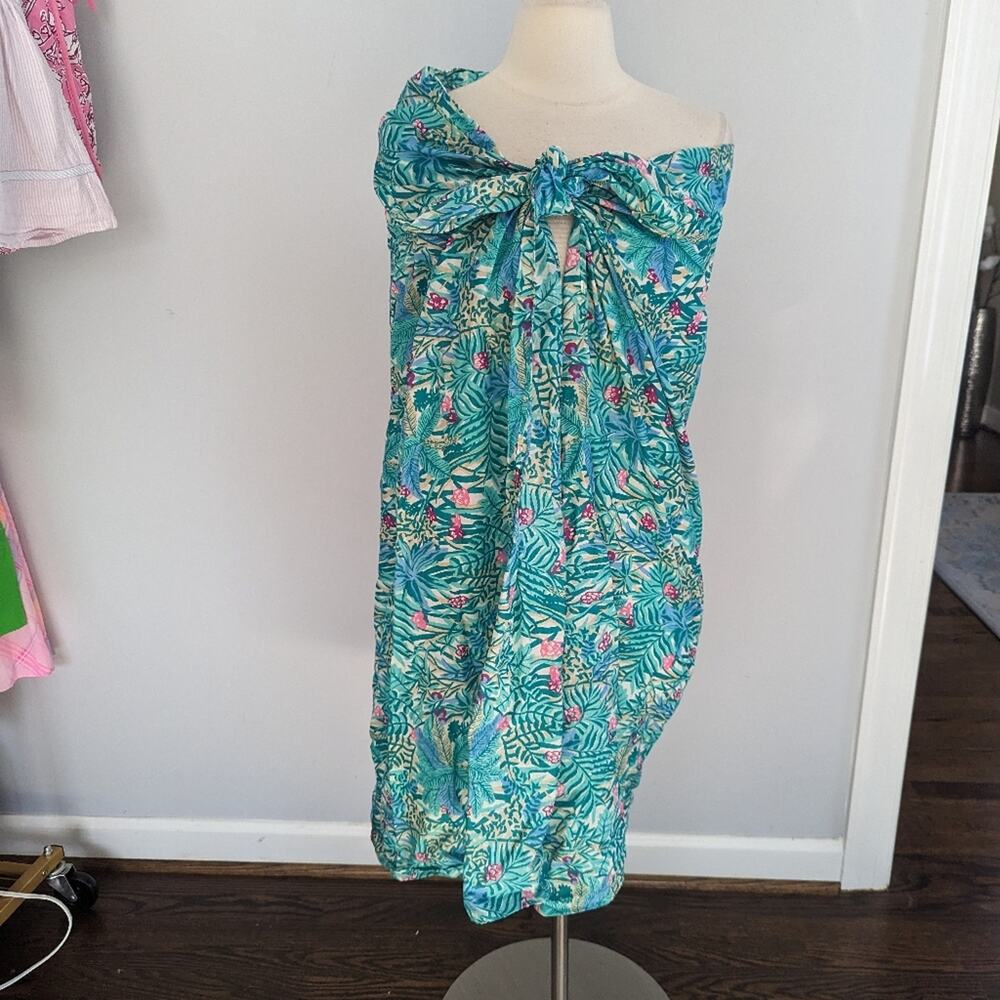 Vintage Women's Gabar New York Tropical Sarong Coverup Dress - Picture 5 of 6